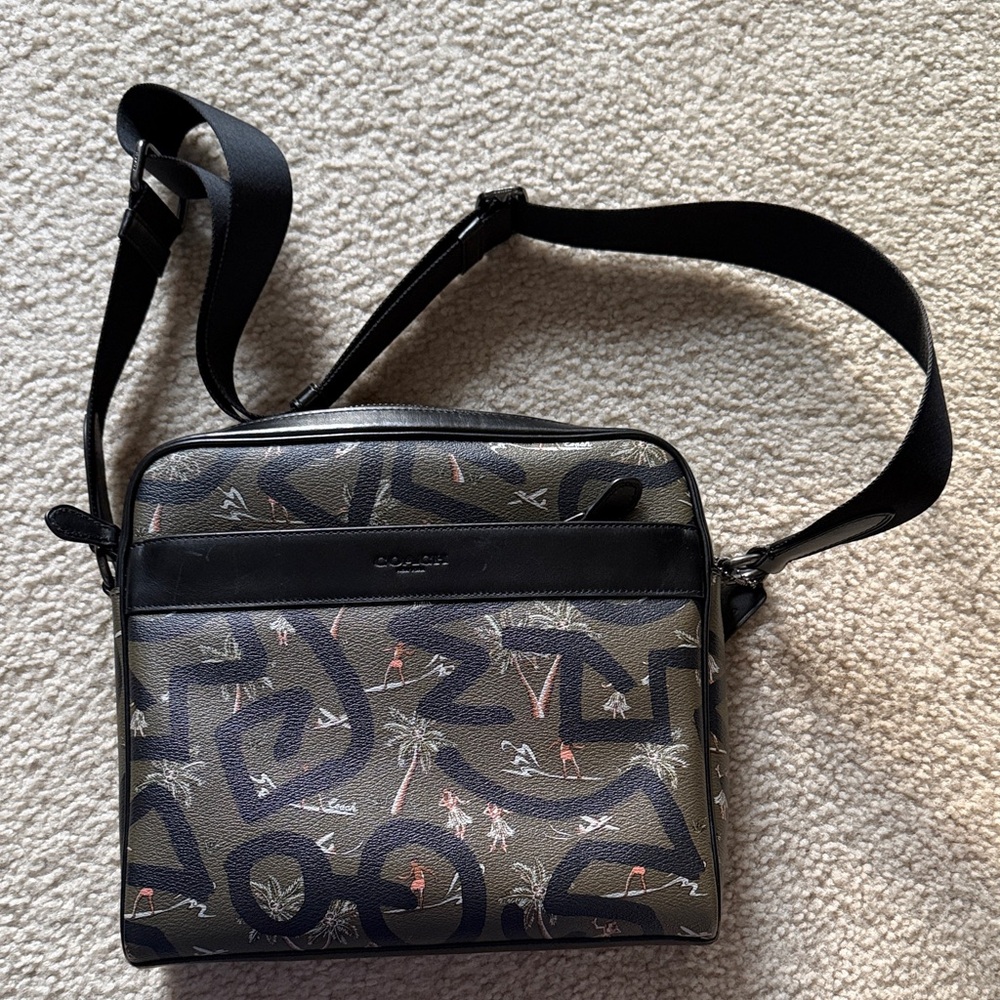 Coach KEITH HARING CHARLES CAMERA BAG WITH HULA DANCE PRINT